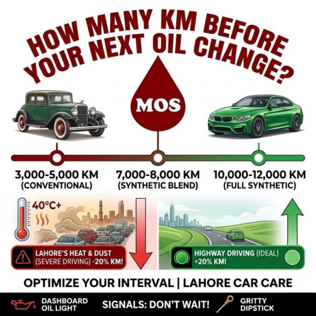 How Many KM Before an Oil Change? Lahore Car Care Guide