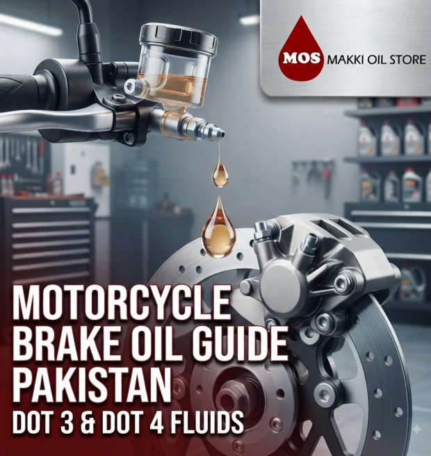 Which brake oil is recommended for motorcycles commonly used in Pakistan?