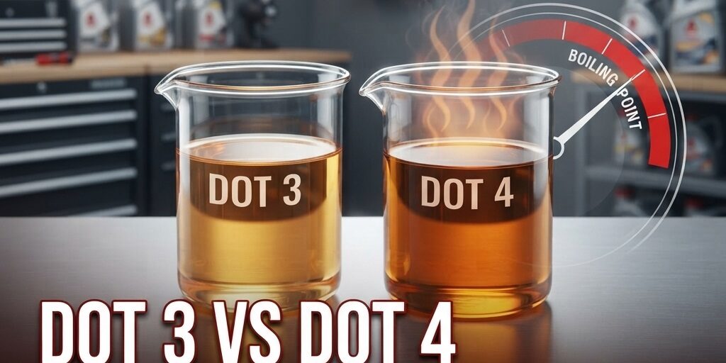 Difference between DOT 3 and DOT 4 brake fluid